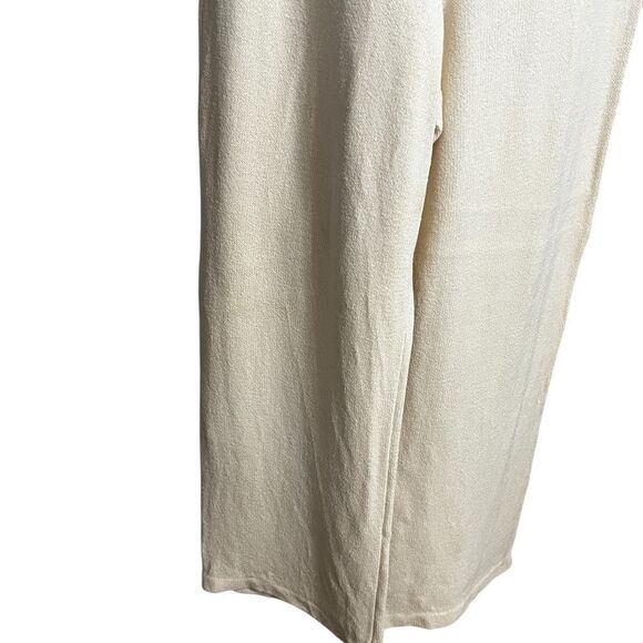 ST JOHN Caviar Ivory Knit cream pants 8 pull on Santana high rise - Picture 6 of 13